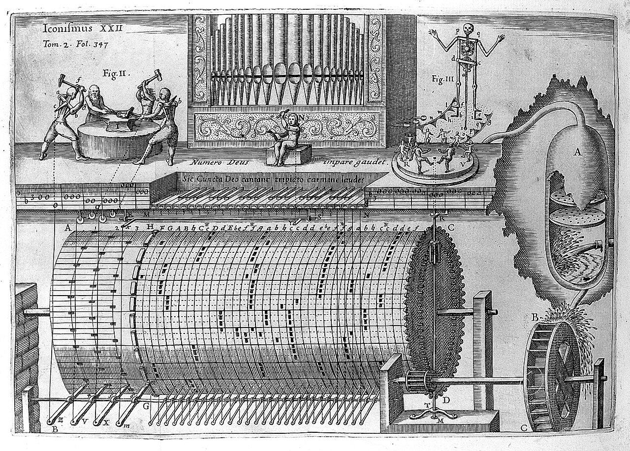Athanasius Kircher, Musurgia universalis: hydraulic organ